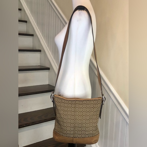 COACH Mini Jacquard Signature C Crossbody Convertible Tote Shoulder Bag - Picture 7 of 17